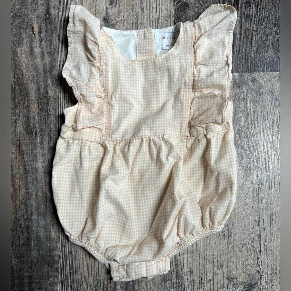 Jamie Kay pink gingham Luna bodysuit